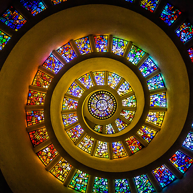 The interfaith chapel of Thanksgiving Square in Dallas