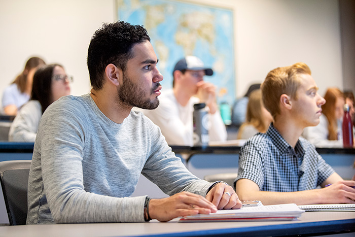 Students taking notes